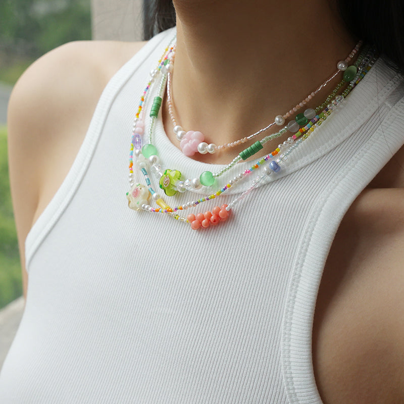 Candy-colored Beads Necklace