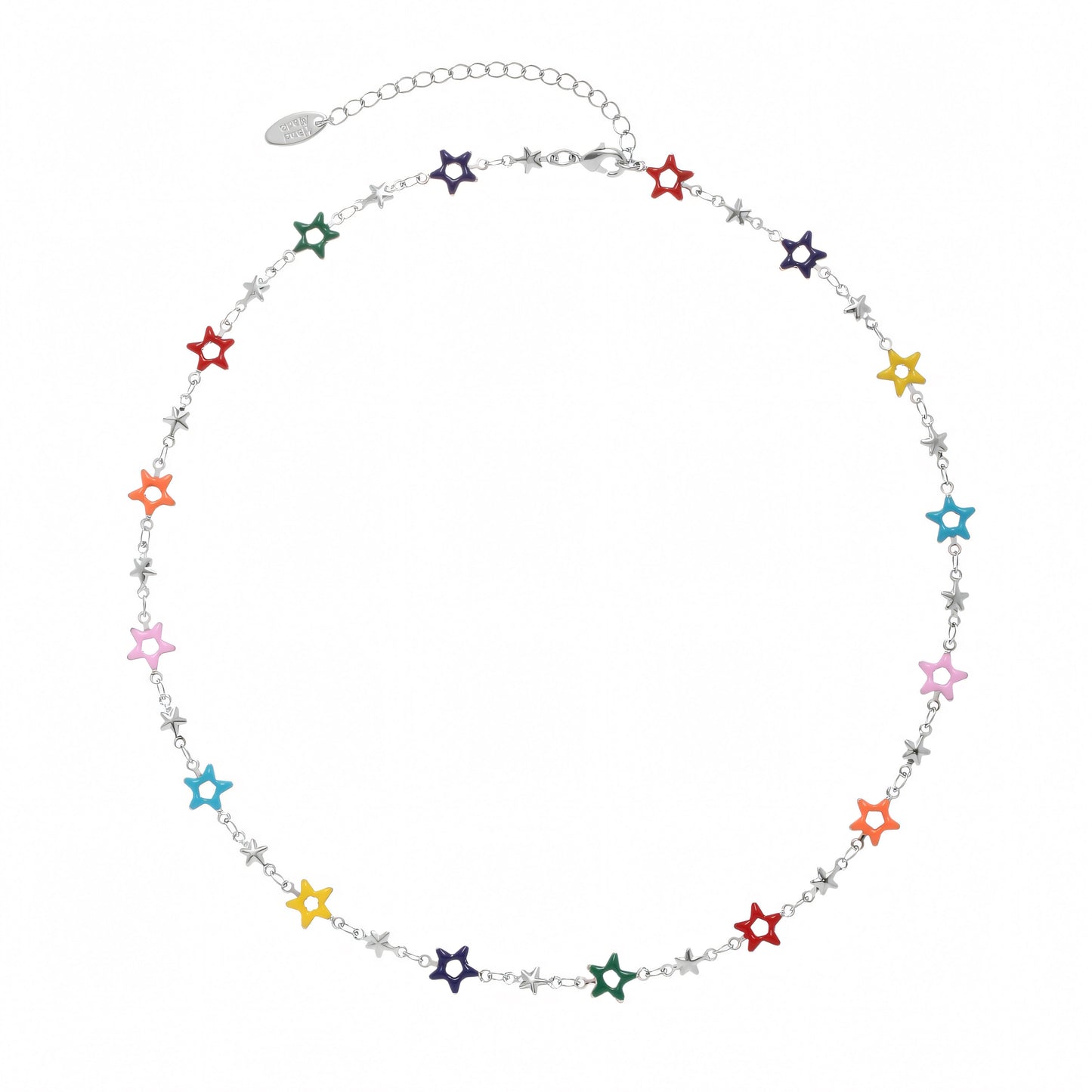 Colorful Enamel Starry Beads Necklace