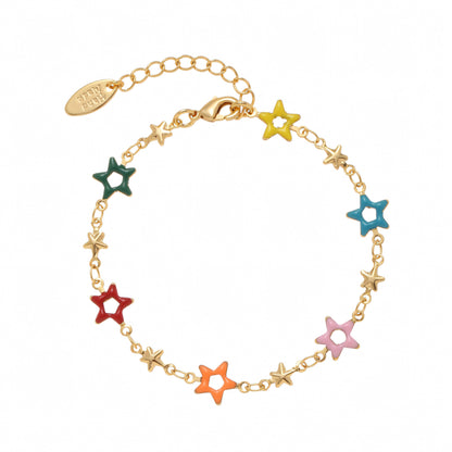 Colorful Enamel Starry Beads Bracelet