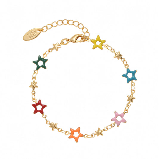 Colorful Enamel Starry Beads Bracelet