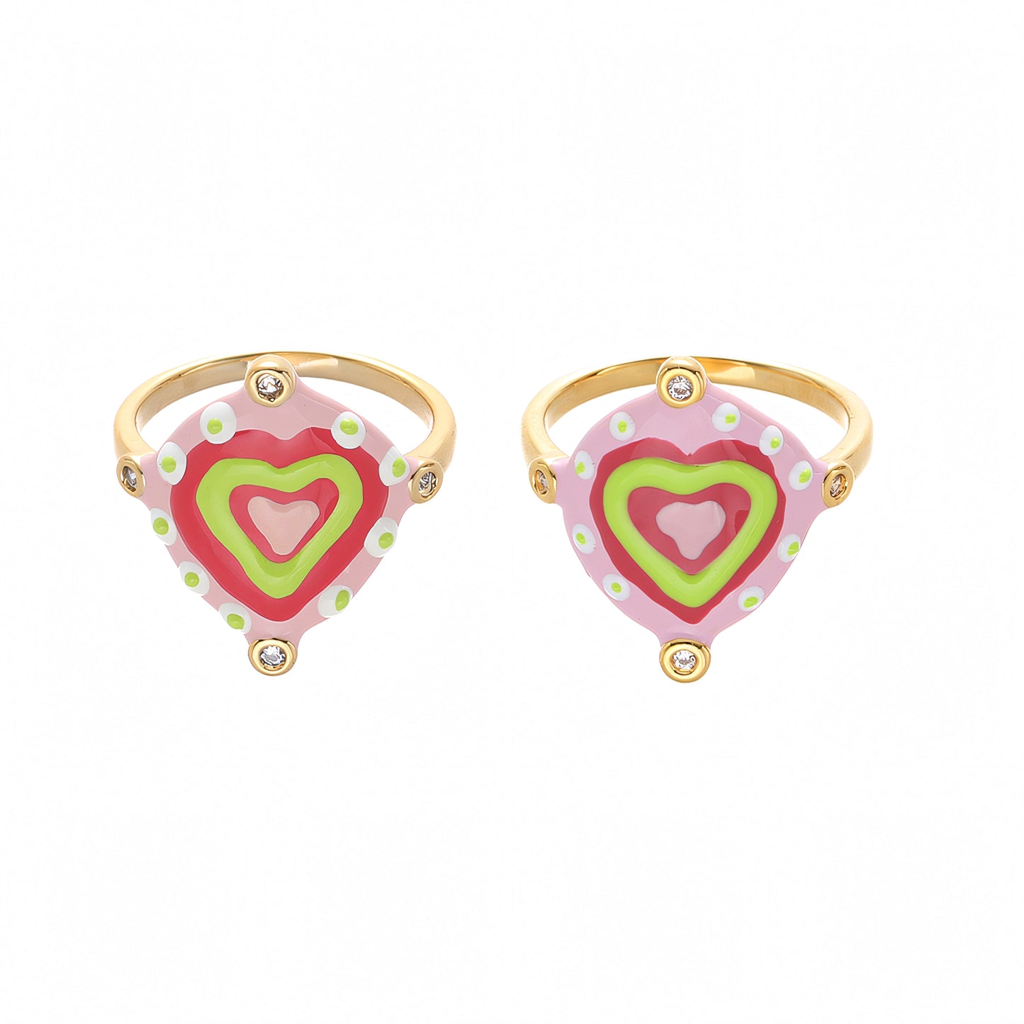 Heart Enamel Ring