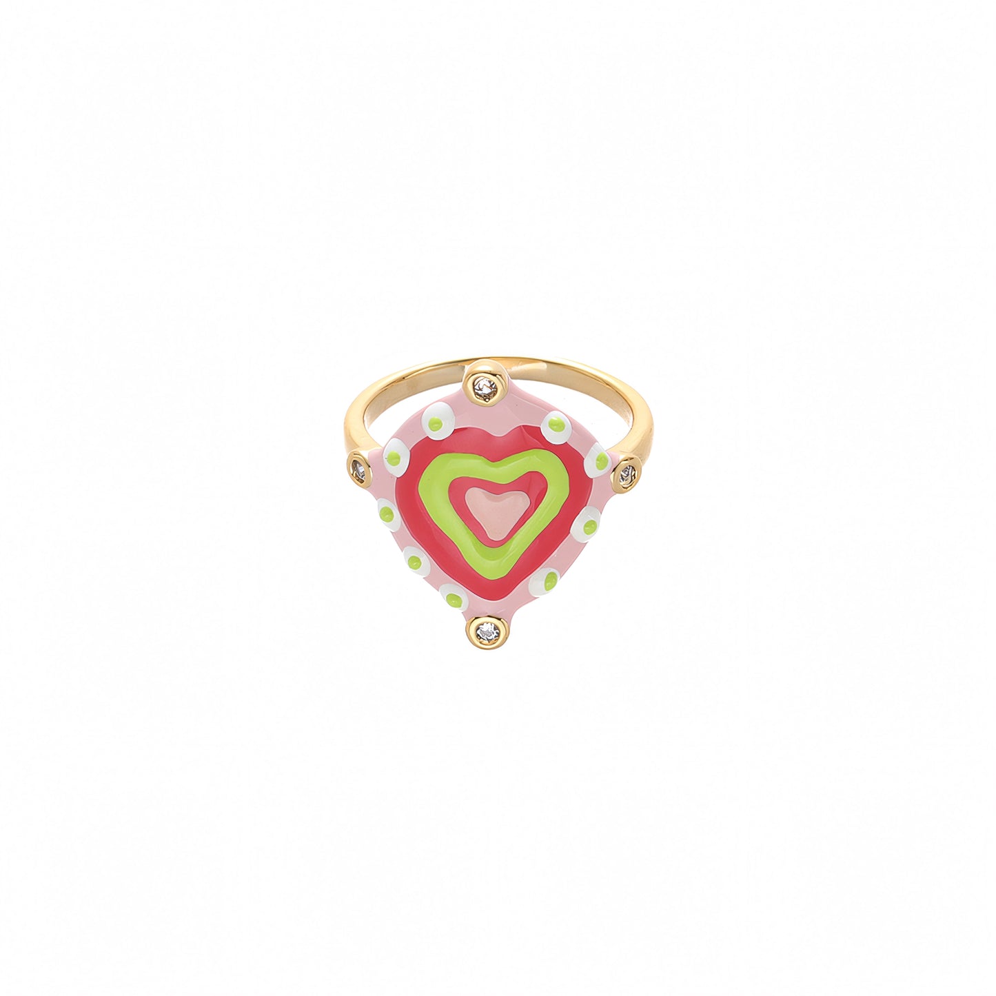 Heart Enamel Ring