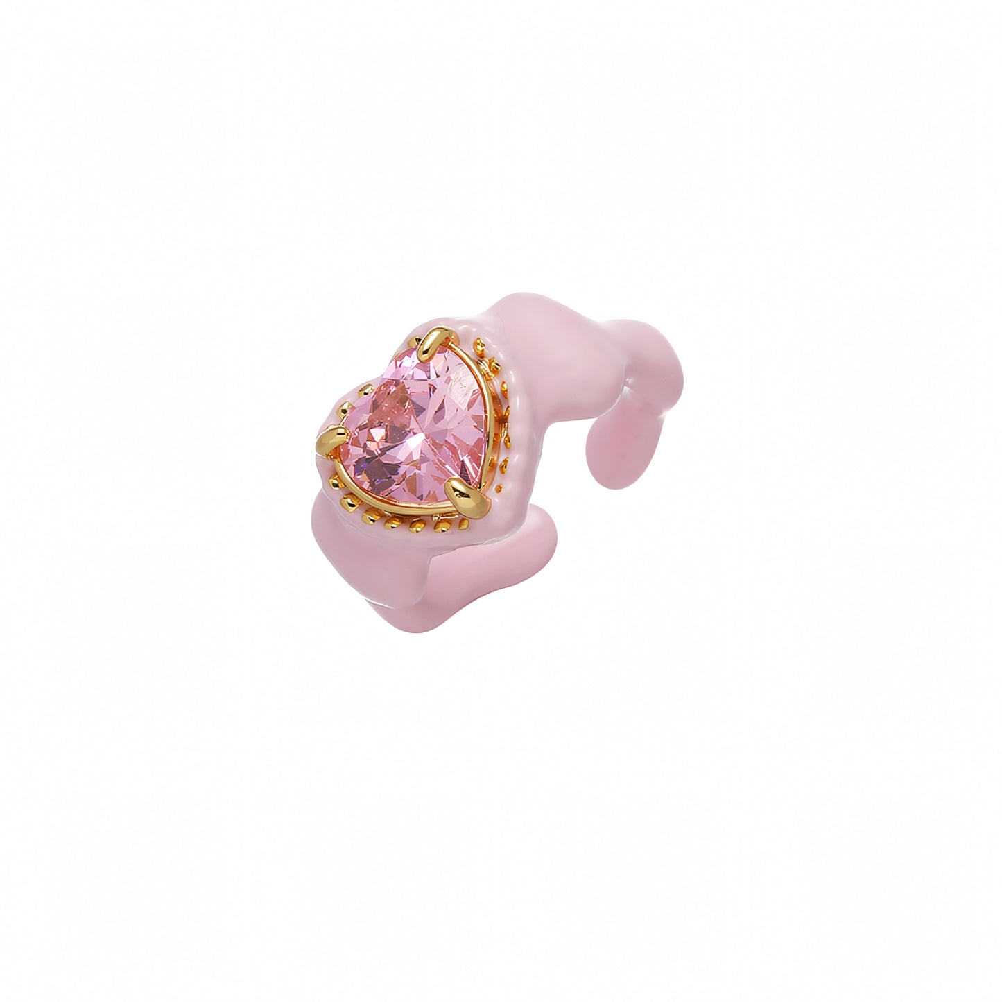 Pink Heart Diamond Ring