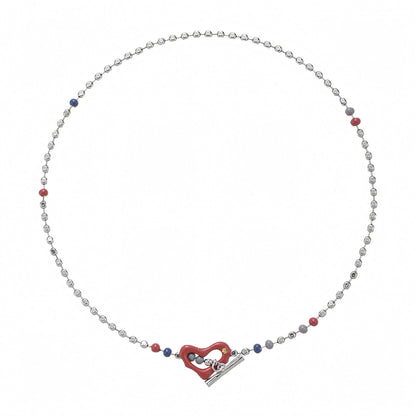 Heart-shaped OT Buckle Necklace