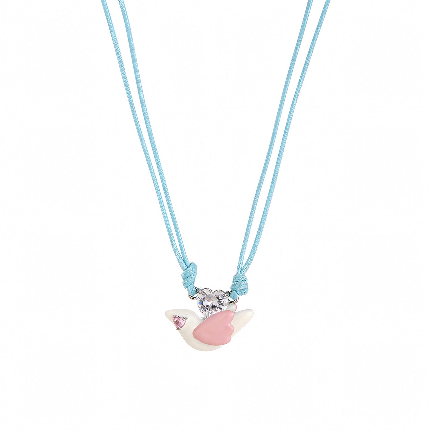 Diamond Birdy Pendant String Necklace