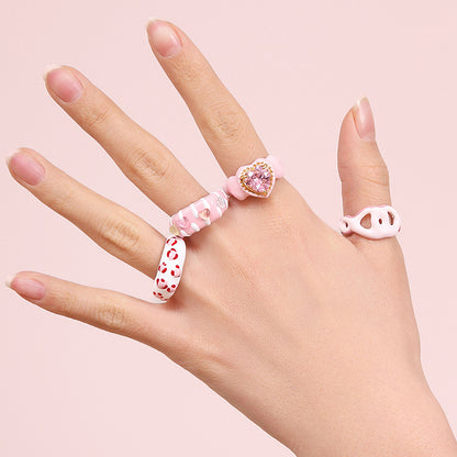 Pink Heart Diamond Ring