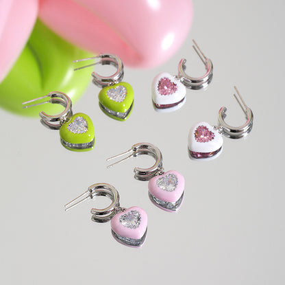 Heart Pendant Earrings