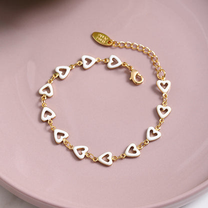 Heart Enamel Bracelet