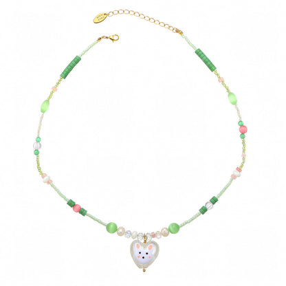 Bunny Heart Pendant Necklace