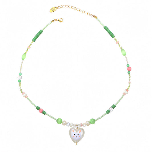 Bunny Heart Pendant Necklace